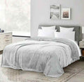 Silver Fleece Throw Blanket
