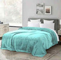 Teal Fleece Throw Blanket