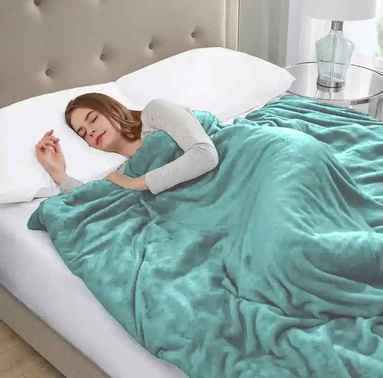 Teal Fleece Throw Blanket