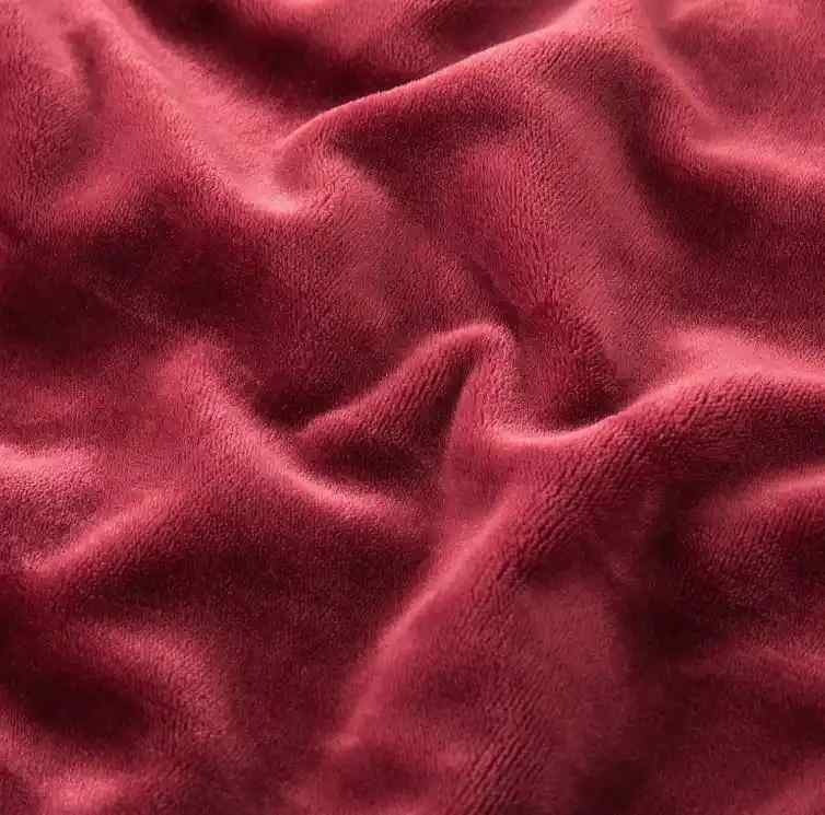 Wine Red Fleece Throw Blanket