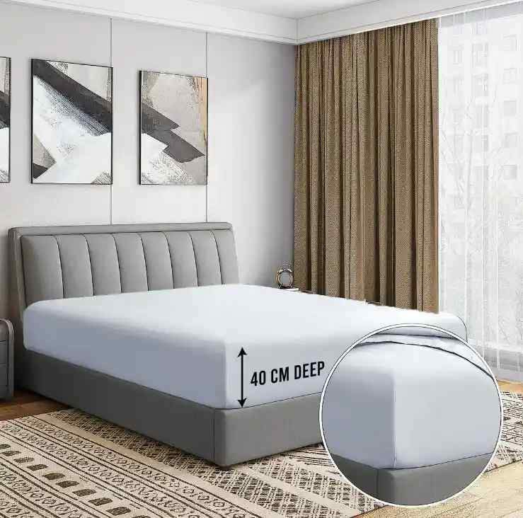 3 Pcs Fitted Sheet Set-White